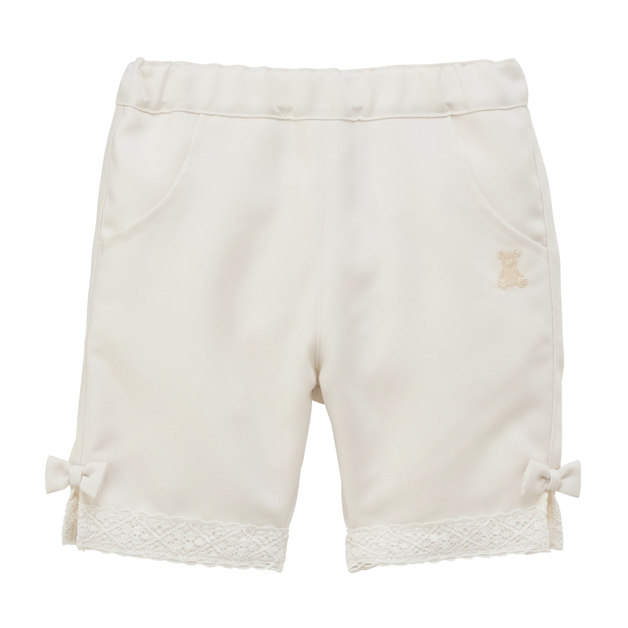 Lace-Trimmed Bear Shorts