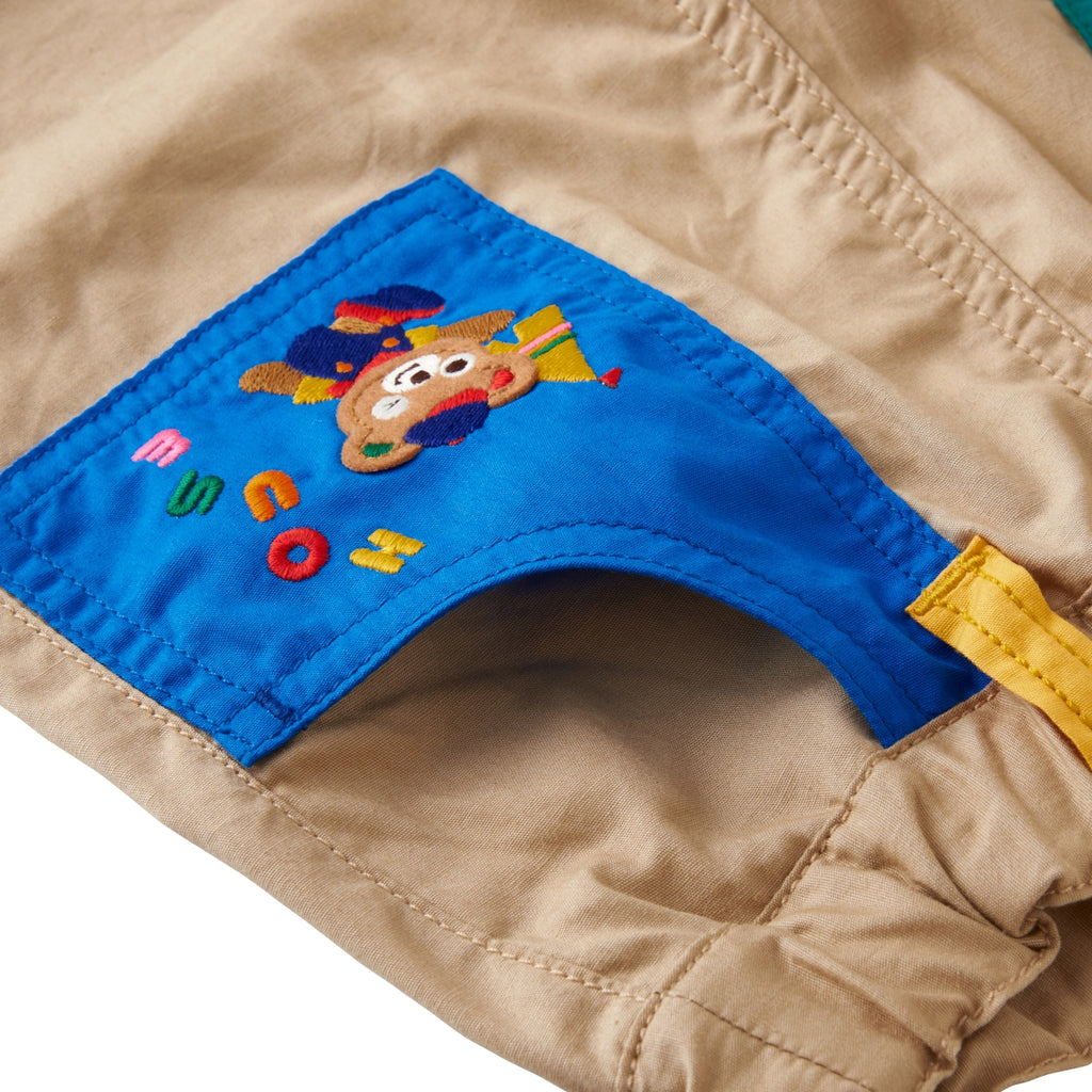 Classic Bear Vehicles Collection Embroidered 6-Length Pants