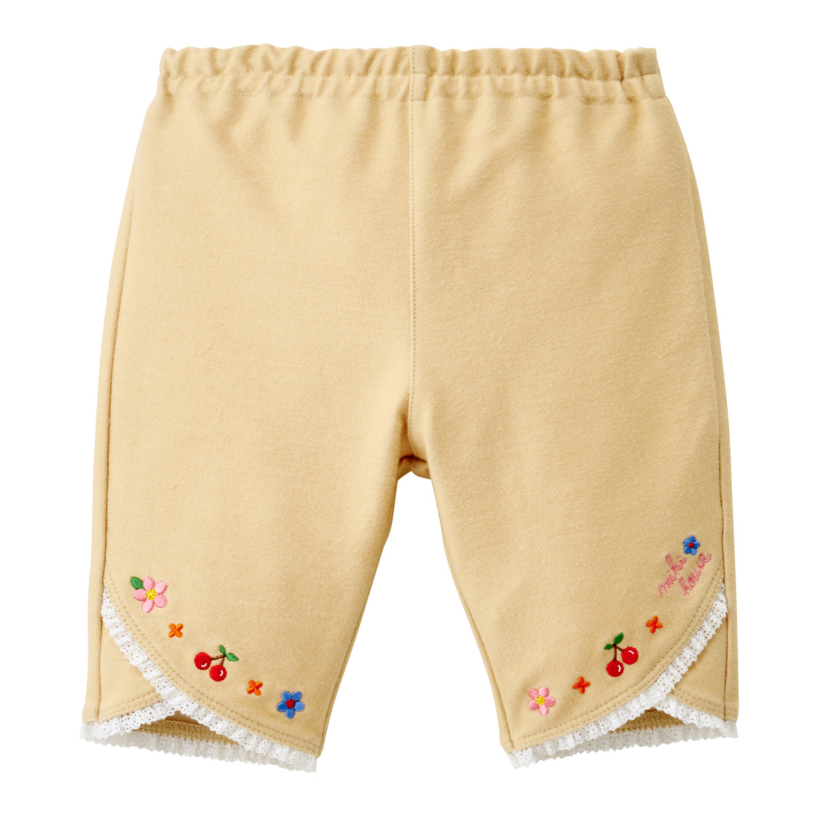 Floral Charm Stretch Shorts Lace Trim