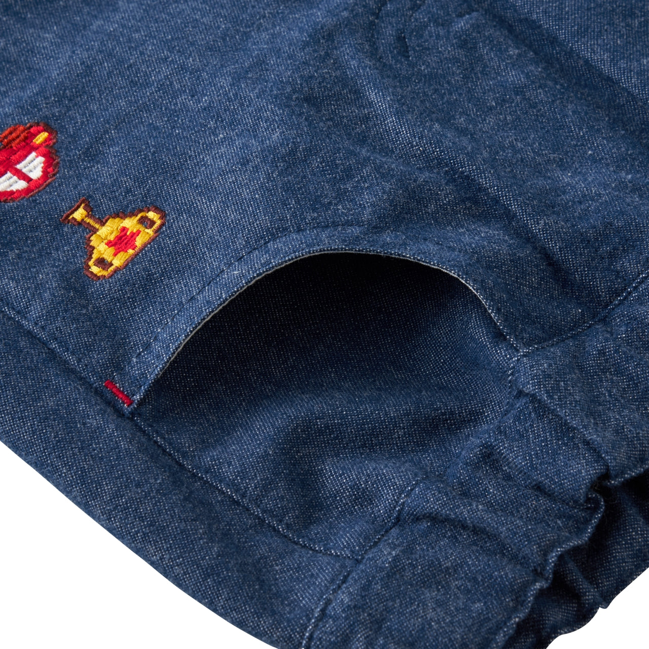 Usako Retro Game Denim-Style Trousers