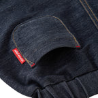 Yacht Embroidered Stretch Denim Cropped Trousers