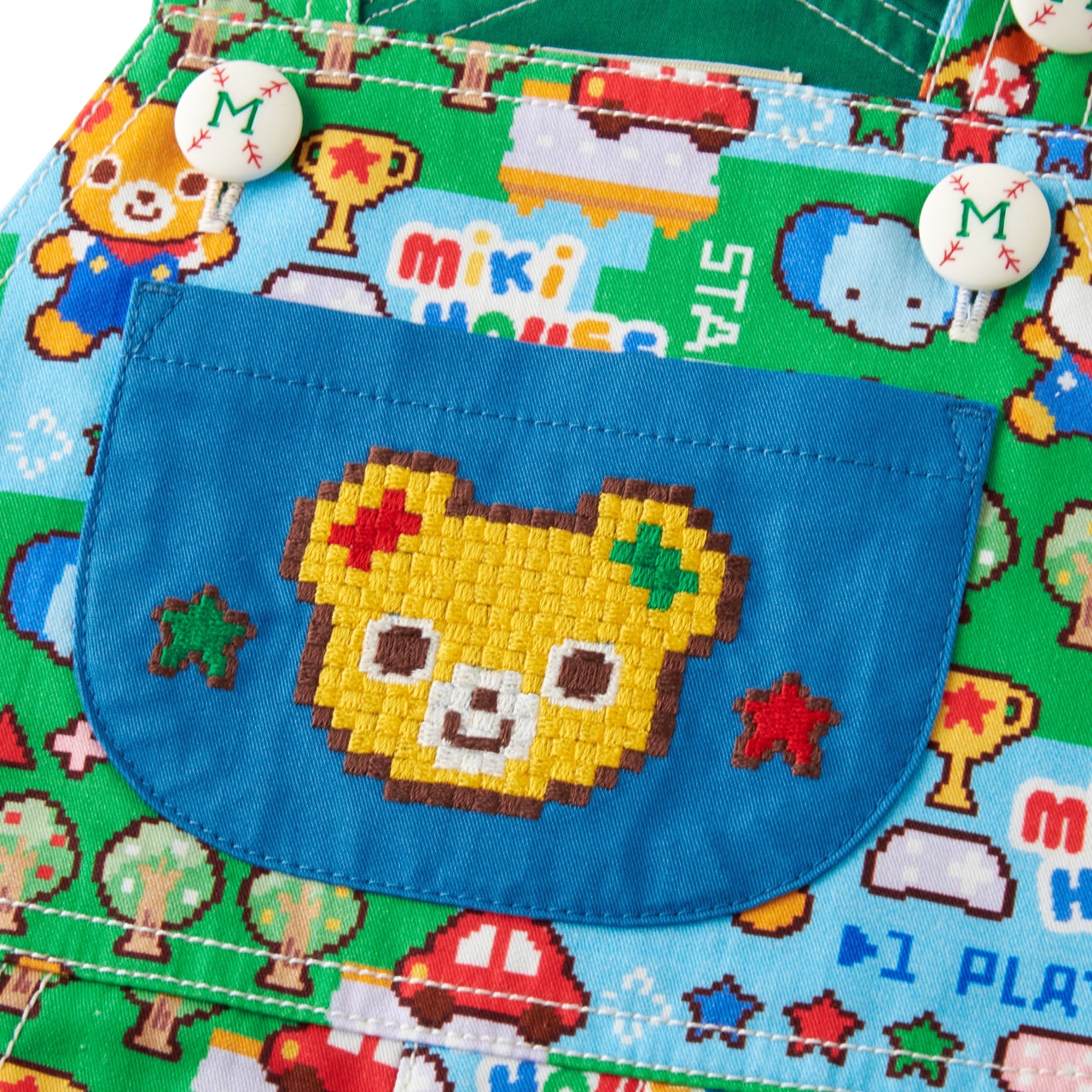 Jumper short with retro video game-style print