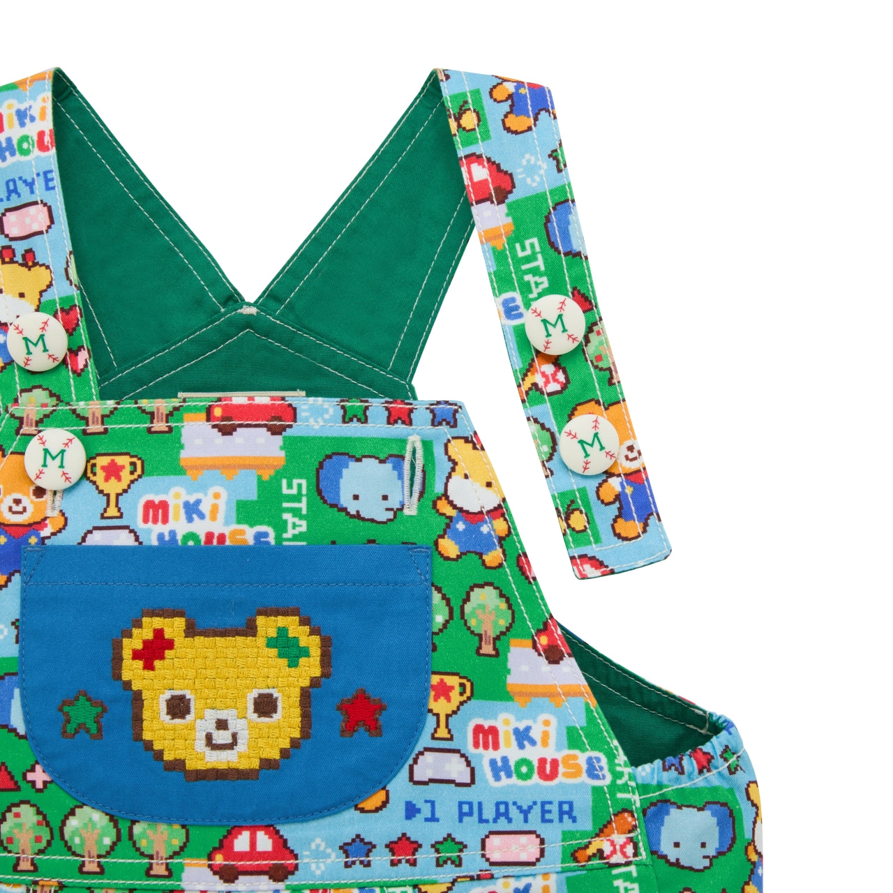 Jumper short with retro video game-style print