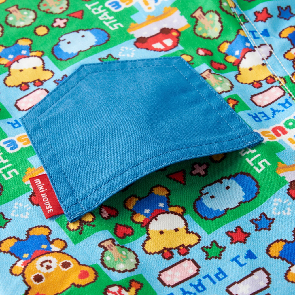 Retro Game Print Shortalls