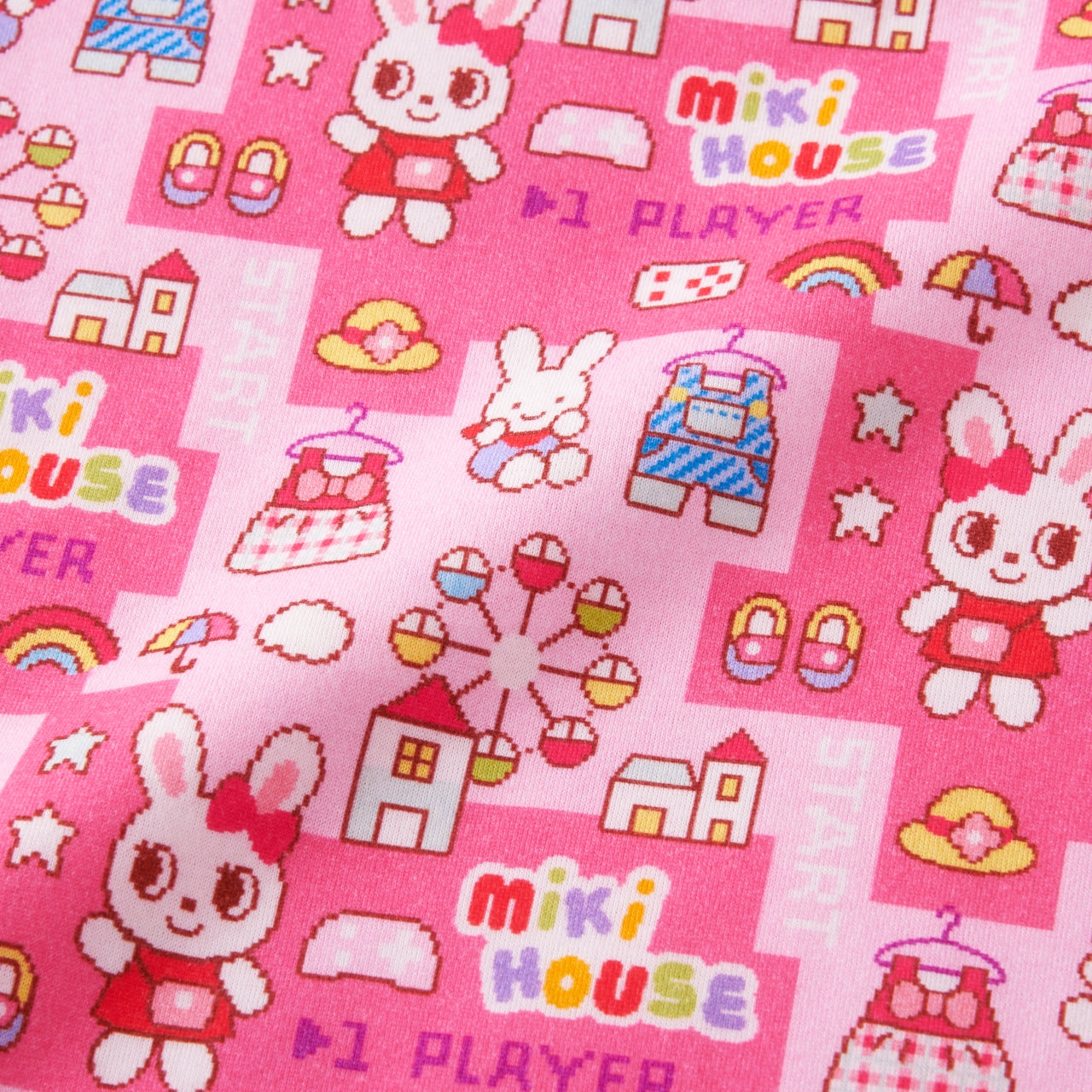 Short-sleeve T-shirt with retro video game-style print