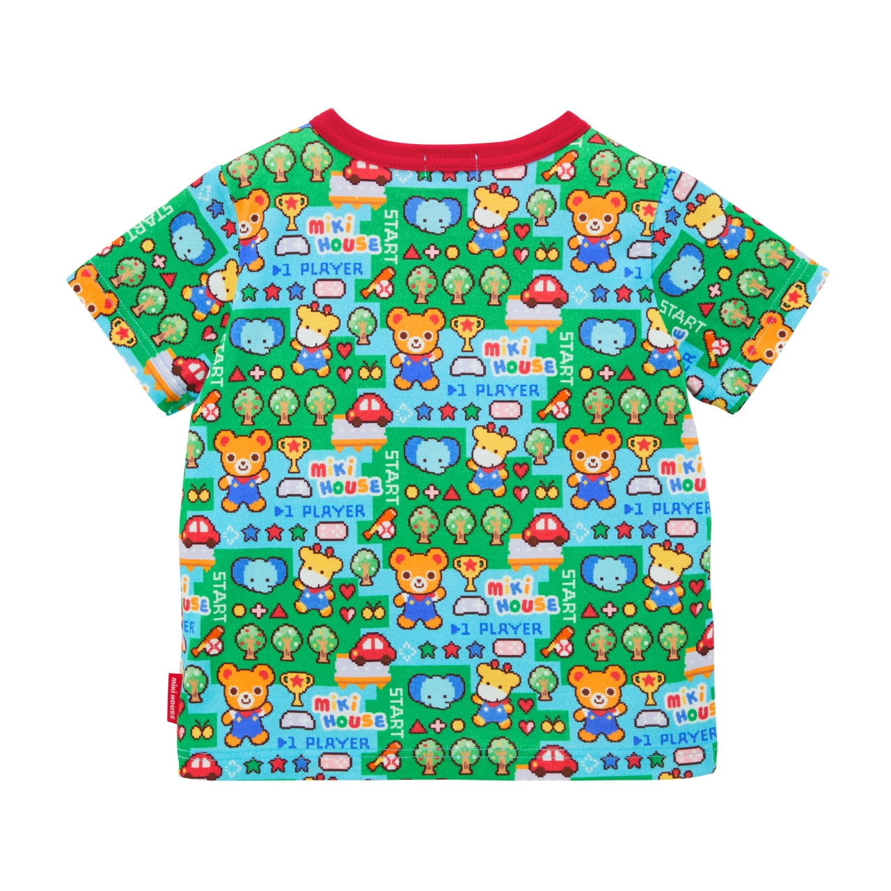 Short-sleeve T-shirt with retro video game-style print