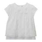 Enchanting Blooms: Short-Sleeve T-Shirt with Beads