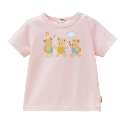 Bear Trio Nursery Walk Cotton Tee - Pink