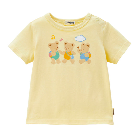 Bear Trio Nursery Walk Cotton Tee - Ivory