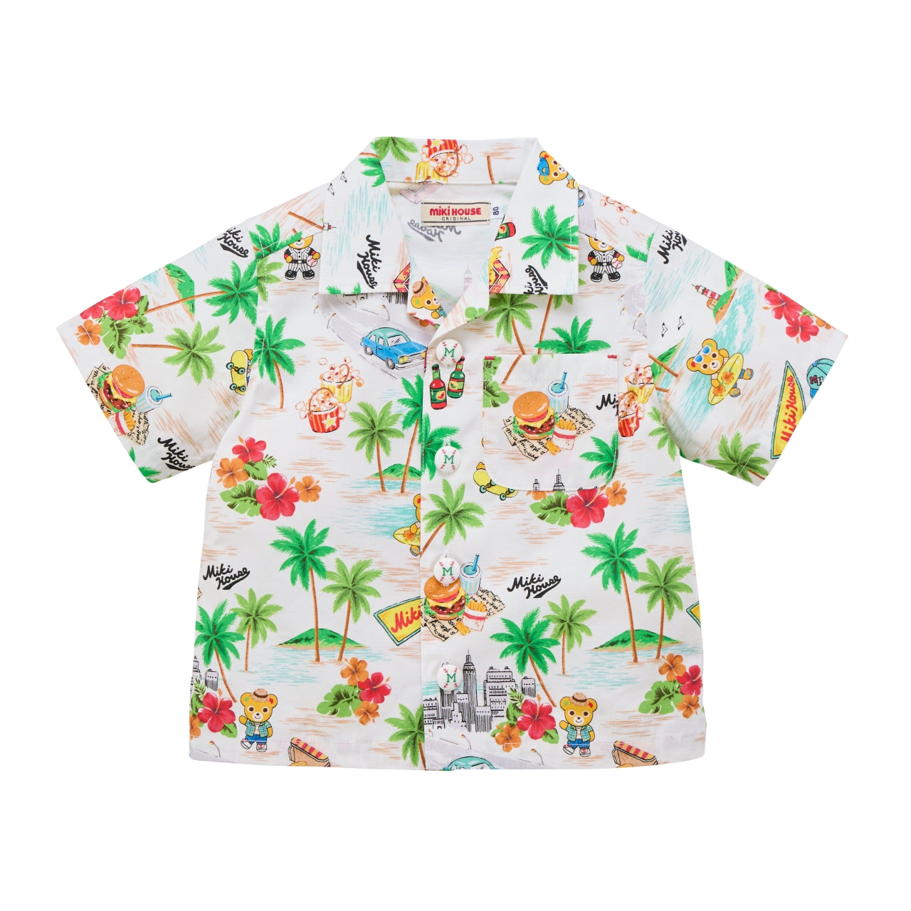Tropical Pucchi & Palm Tree Aloha Shirt