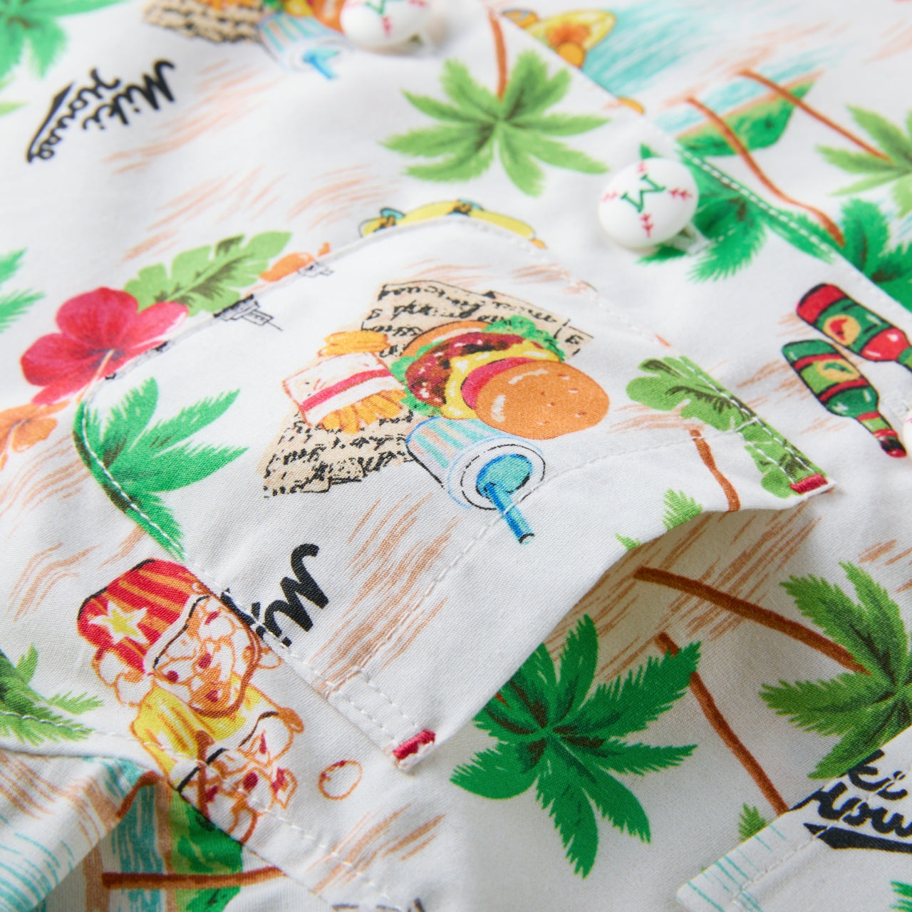 Tropical Pucchi & Palm Tree Aloha Shirt