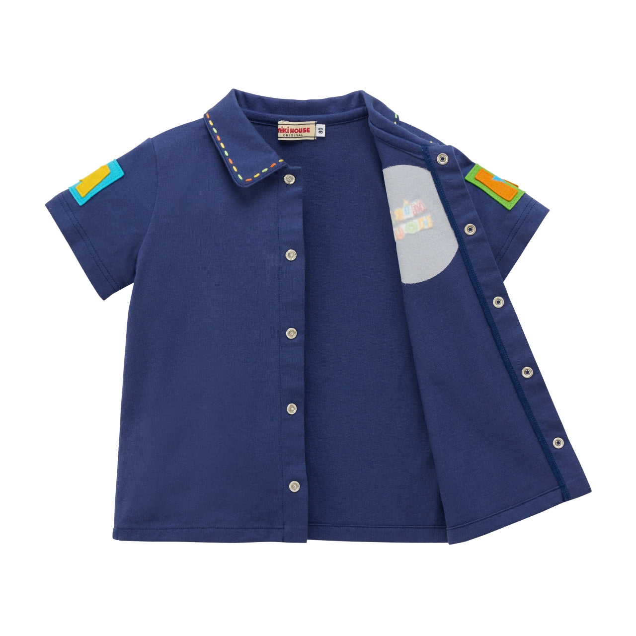 Retro Logo Short-Sleeved Blouse