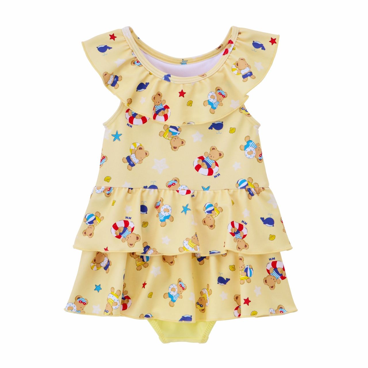 Seaside Teddy Bear Frill Swimsuit