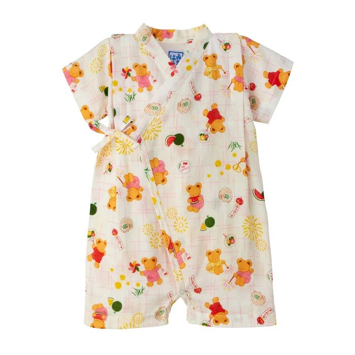 MIKI HOUSE Bear One-Piece Kimono Jinbei