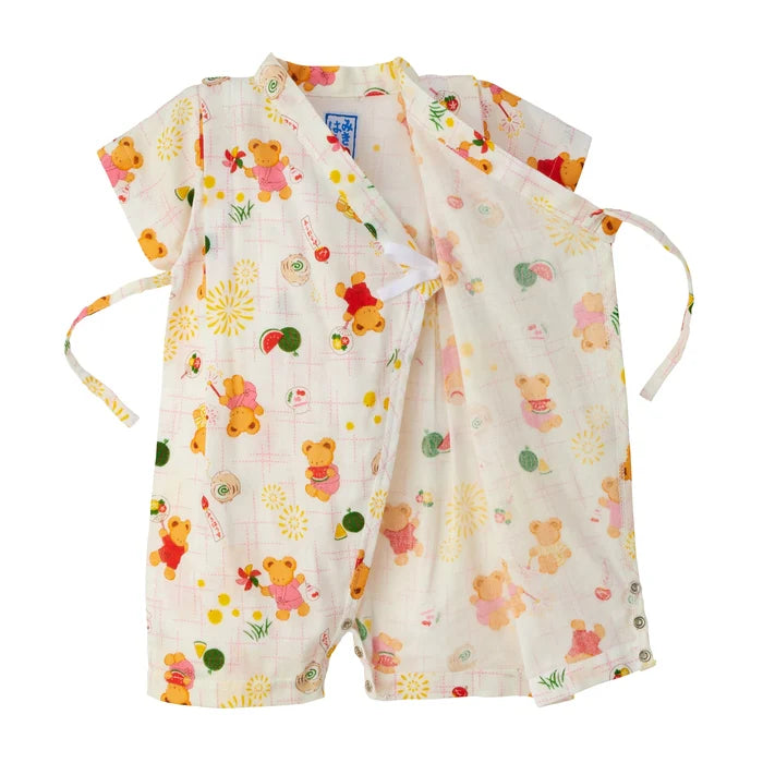 MIKI HOUSE Bear One-Piece Kimono Jinbei