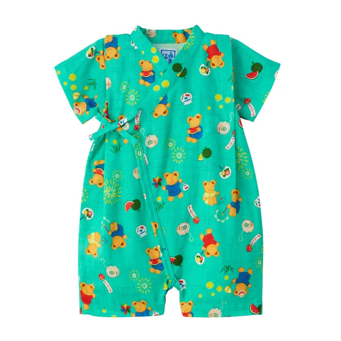 MIKI HOUSE Bear One-Piece Kimono Jinbei