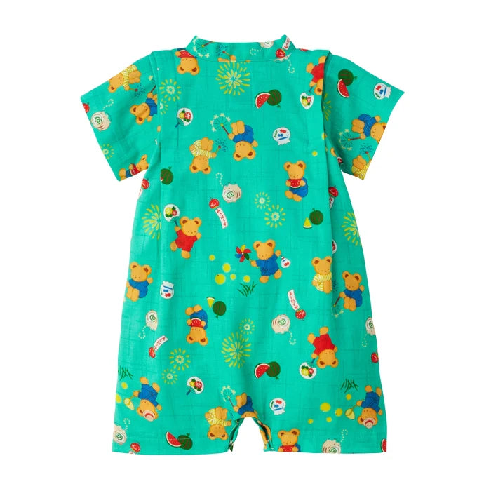 MIKI HOUSE Bear One-Piece Kimono Jinbei