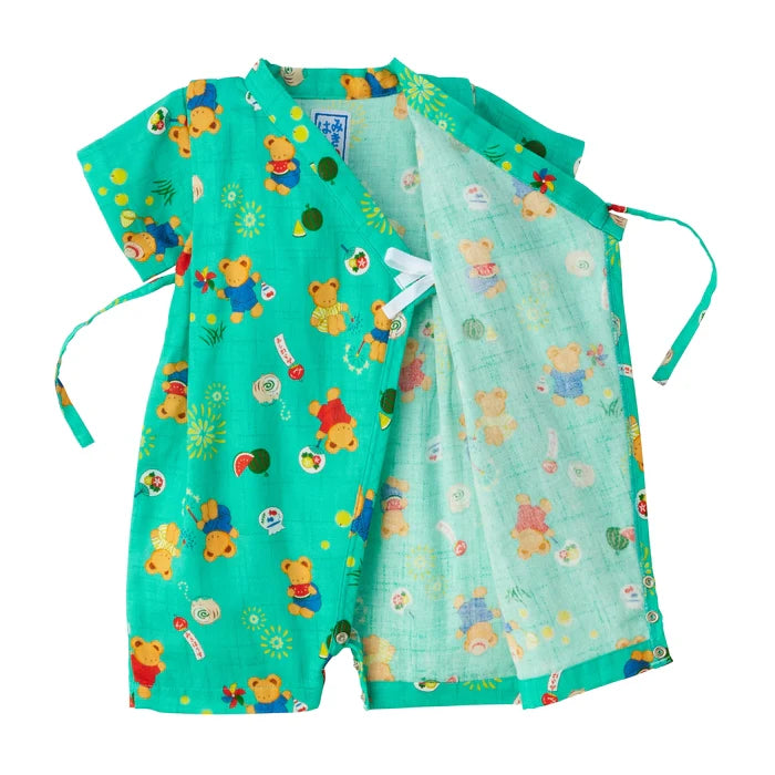 MIKI HOUSE Bear One-Piece Kimono Jinbei
