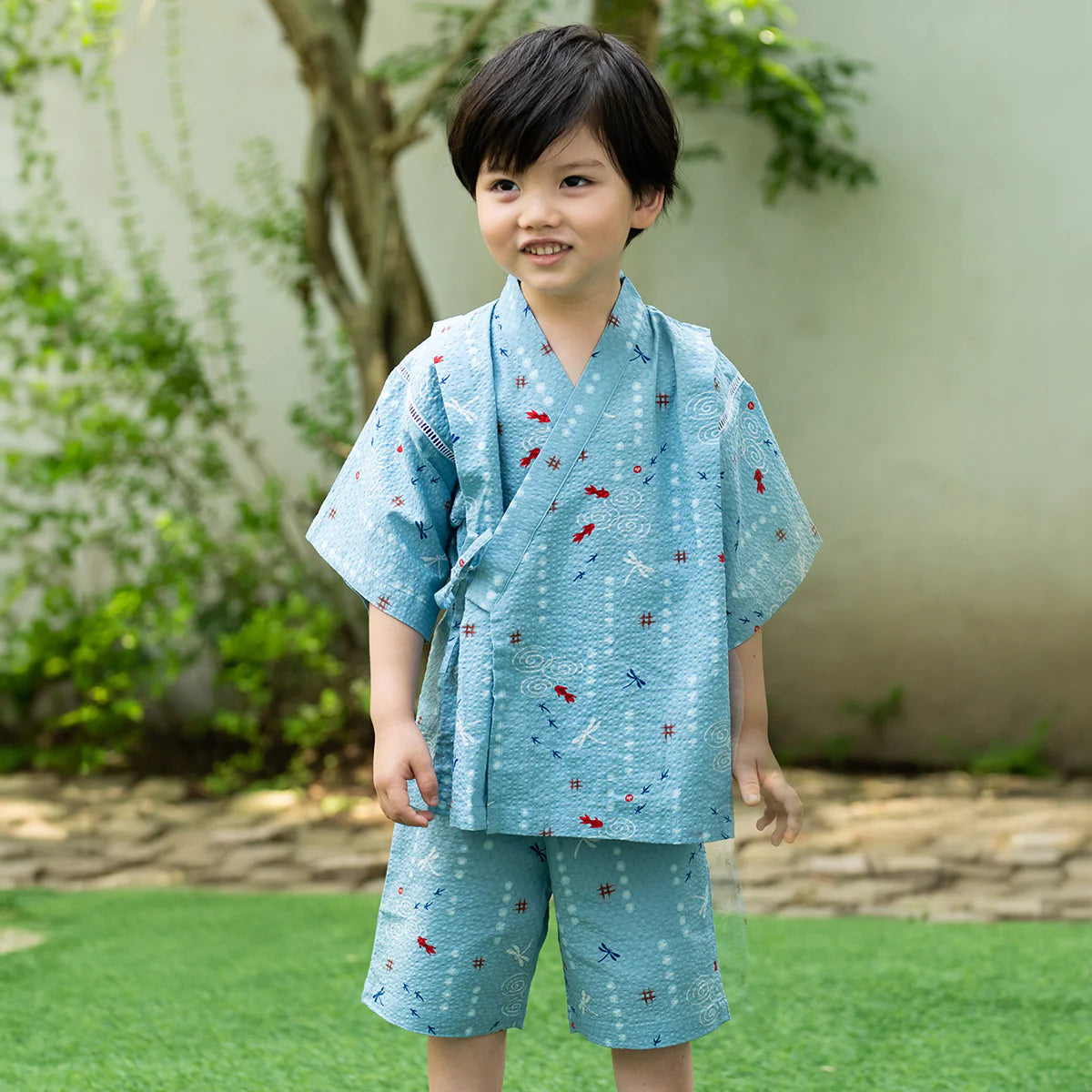 Goldfish & Dragonfly Japanese Jinbei