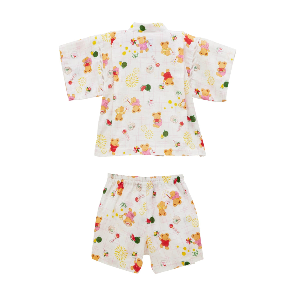 MIKI HOUSE Bear Two-Piece Kimono Jinbei