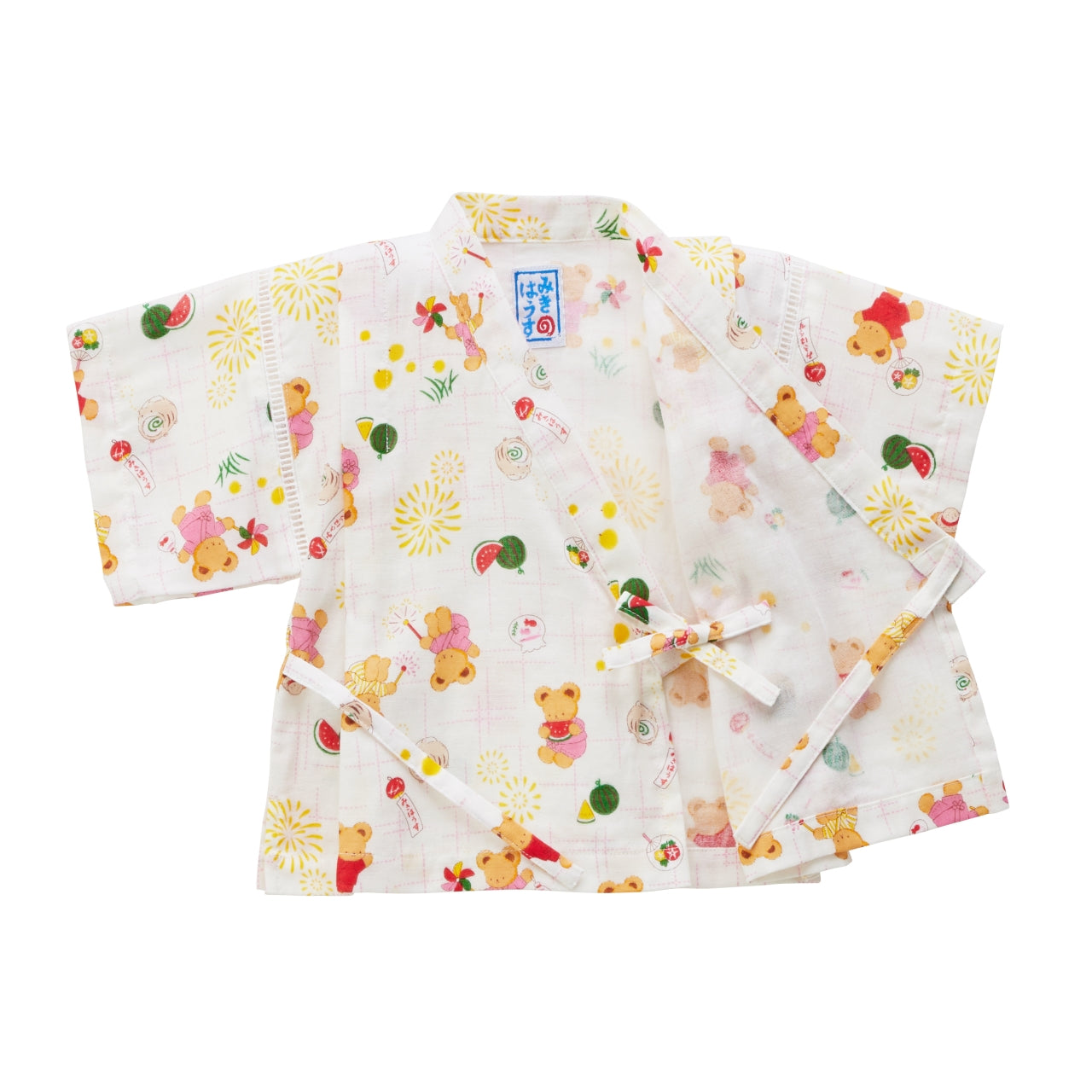 MIKI HOUSE Bear Two-Piece Kimono Jinbei