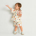 MIKI HOUSE Bear Two-Piece Kimono Jinbei