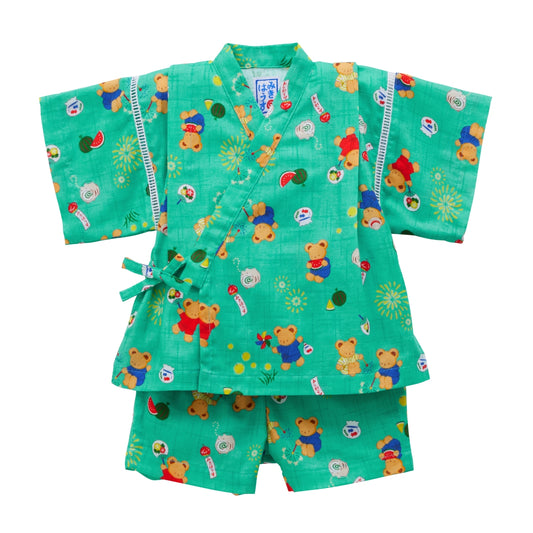MIKI HOUSE Bear Two-Piece Kimono Jinbei