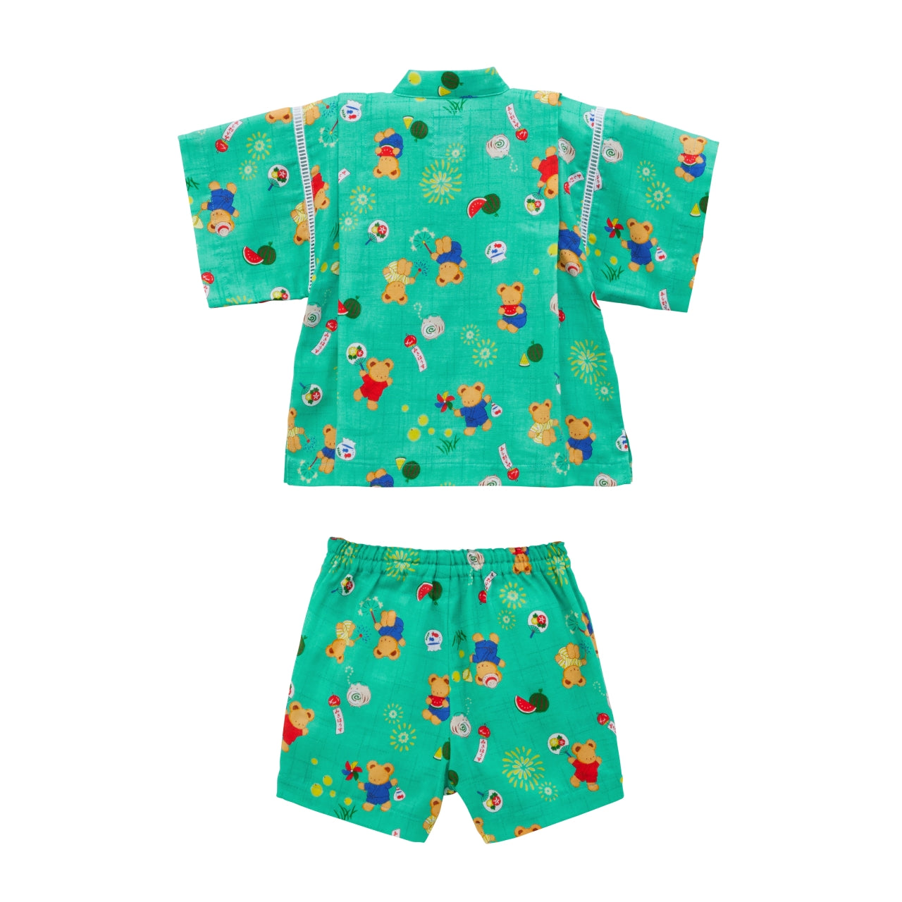 MIKI HOUSE Bear Two-Piece Kimono Jinbei