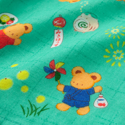MIKI HOUSE Bear Two-Piece Kimono Jinbei