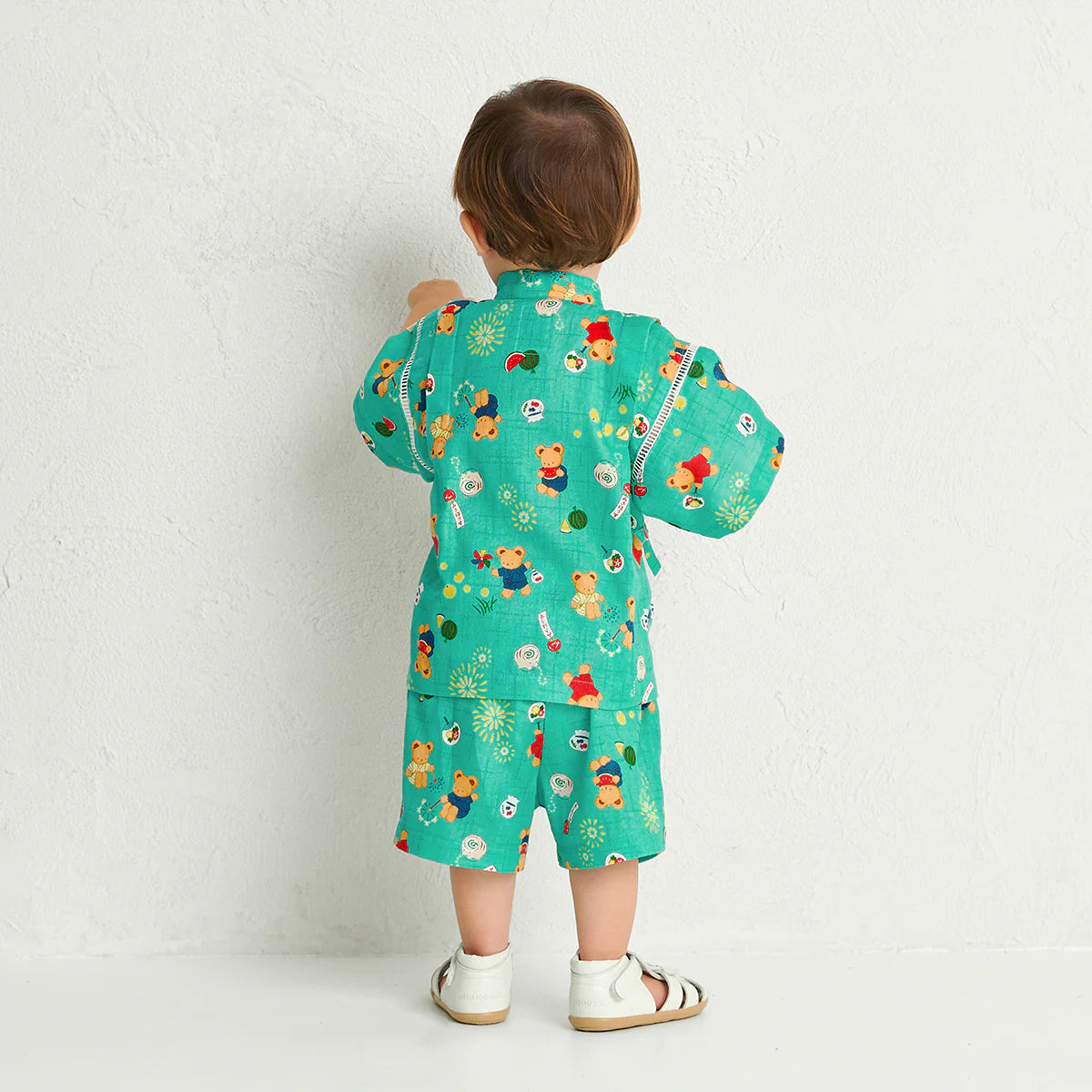 MIKI HOUSE Bear Two-Piece Kimono Jinbei