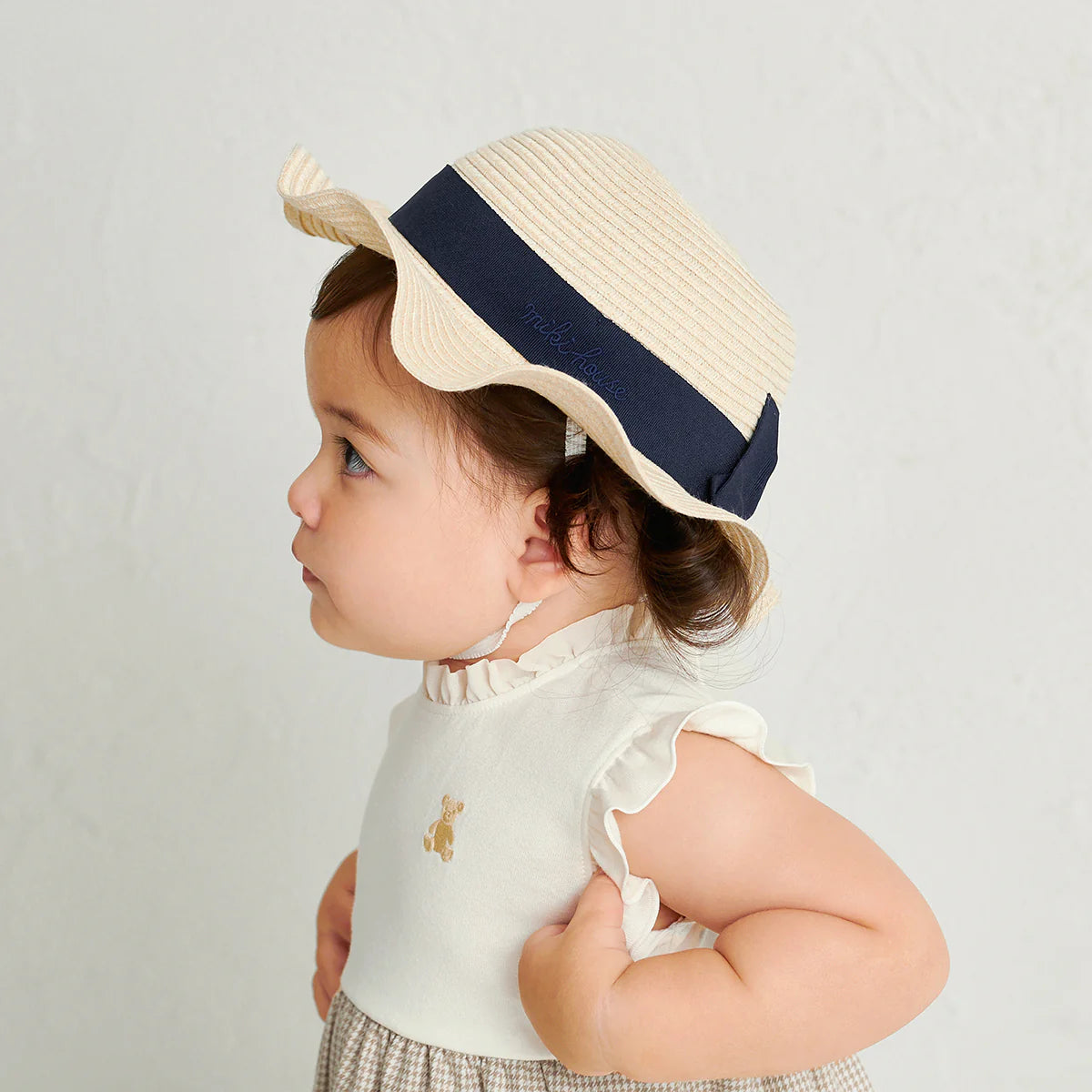 Elegant Straw-Style Ribbon Hat