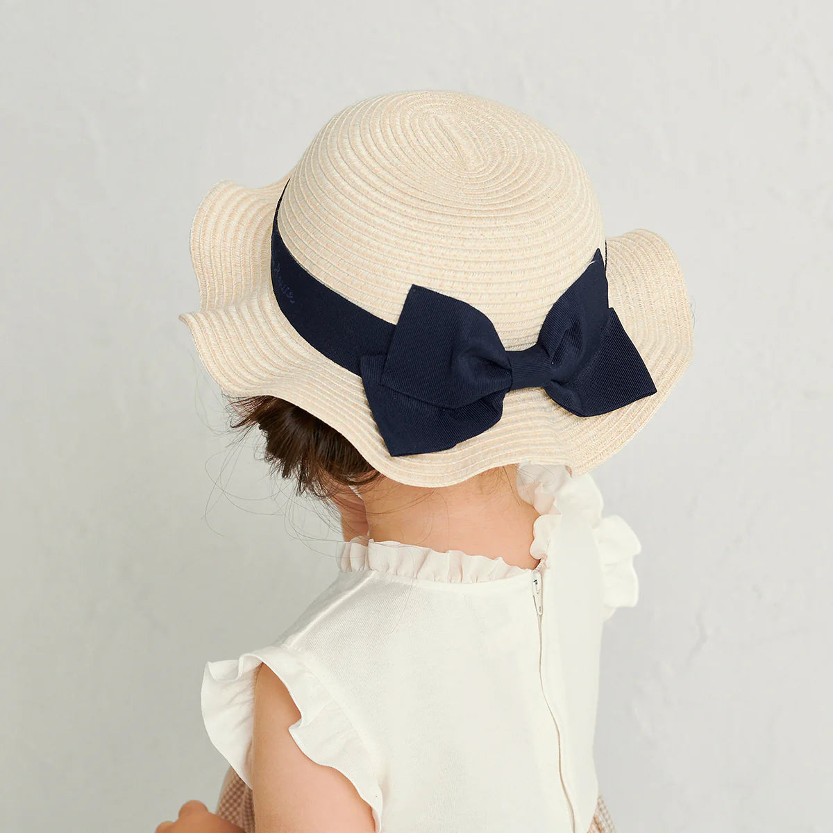 Elegant Straw-Style Ribbon Hat