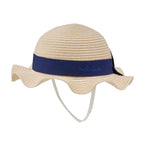 Elegant Straw-Style Ribbon Hat
