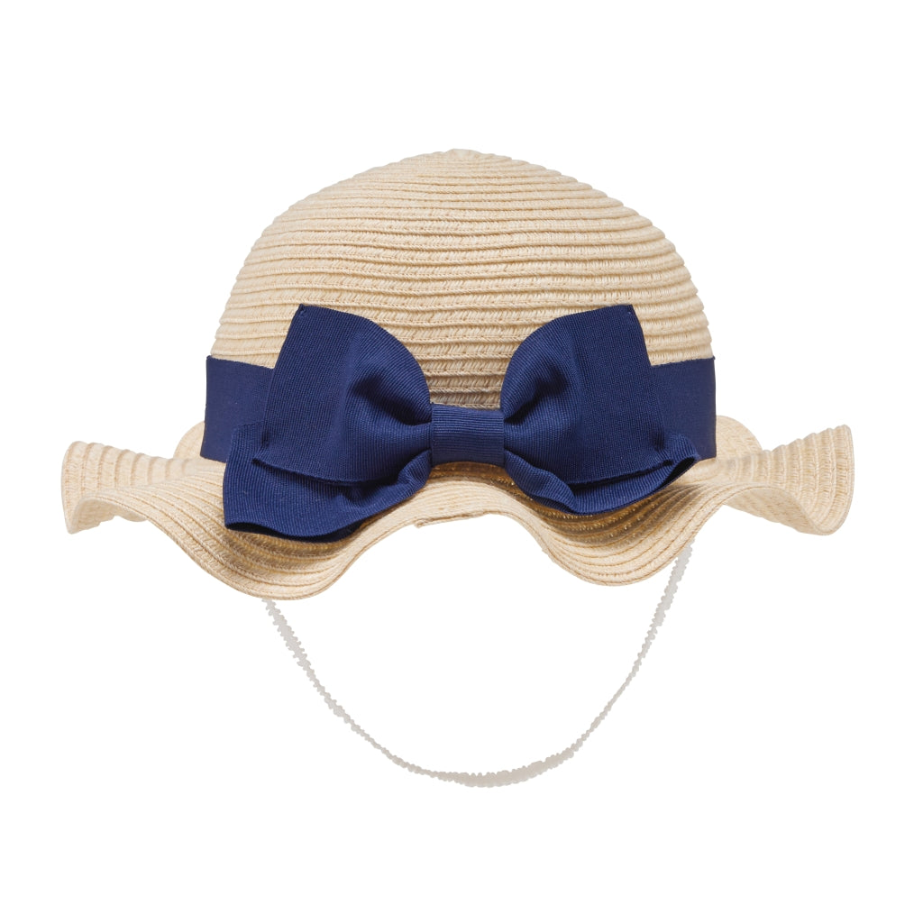 Elegant Straw-Style Ribbon Hat