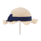 Elegant Straw-Style Ribbon Hat
