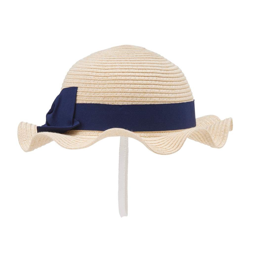 Elegant Straw-Style Ribbon Hat