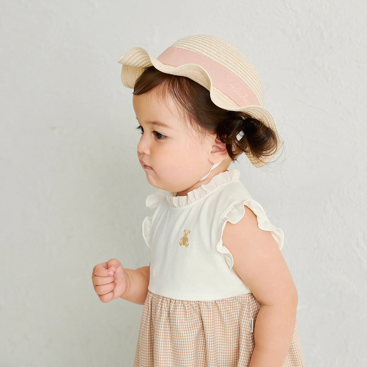 Elegant Straw-Style Ribbon Hat