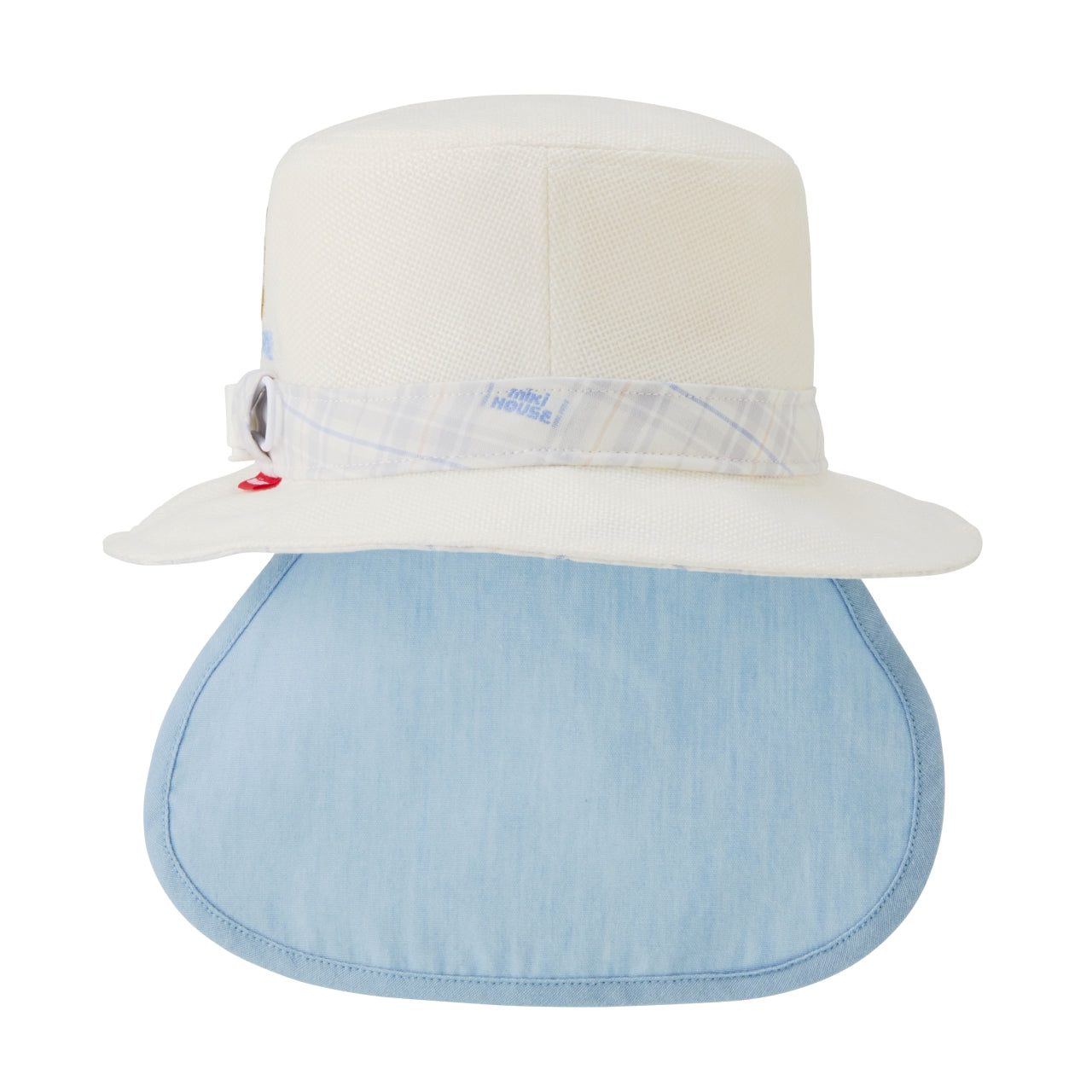 MIKI HOUSE Bear Straw-Style Summer Hat