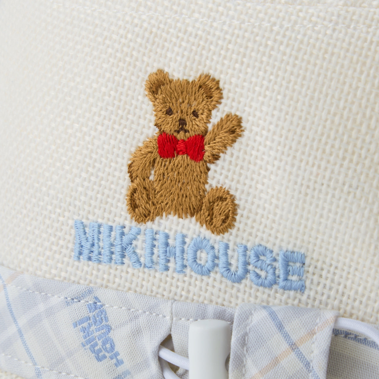 MIKI HOUSE Bear Straw-Style Summer Hat