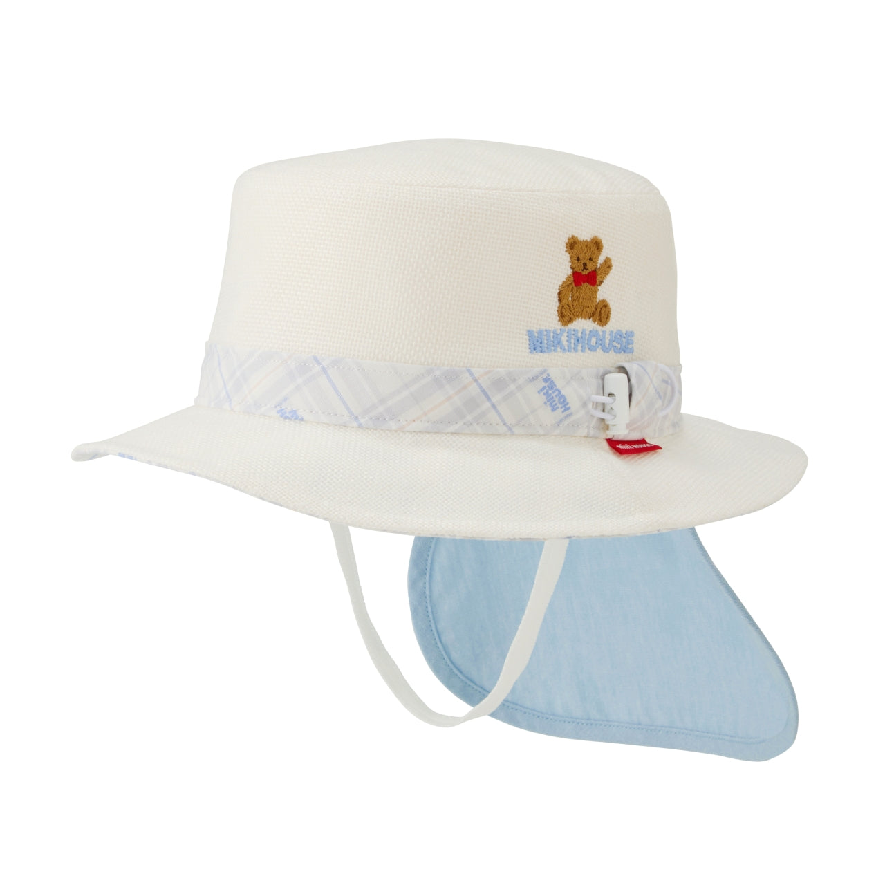 MIKI HOUSE Bear Straw-Style Summer Hat