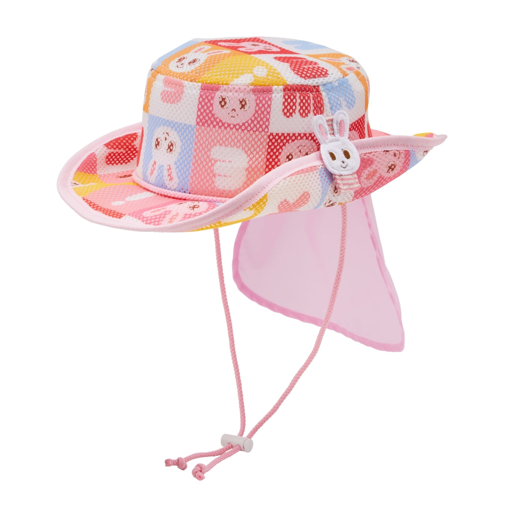 Puzzle Block Usako Mesh Hat (With Sun Cover)