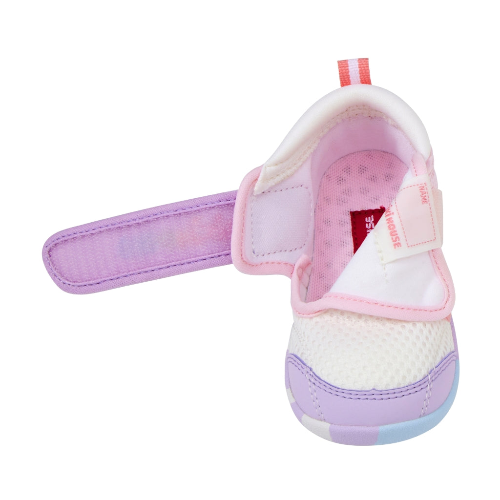 Double Raschel Mesh First Walker Shoes - Neon Marble