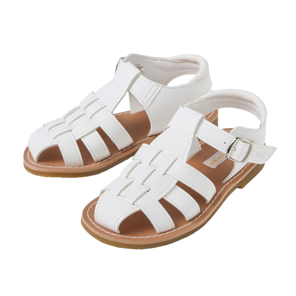 Classic White Leather Sandals