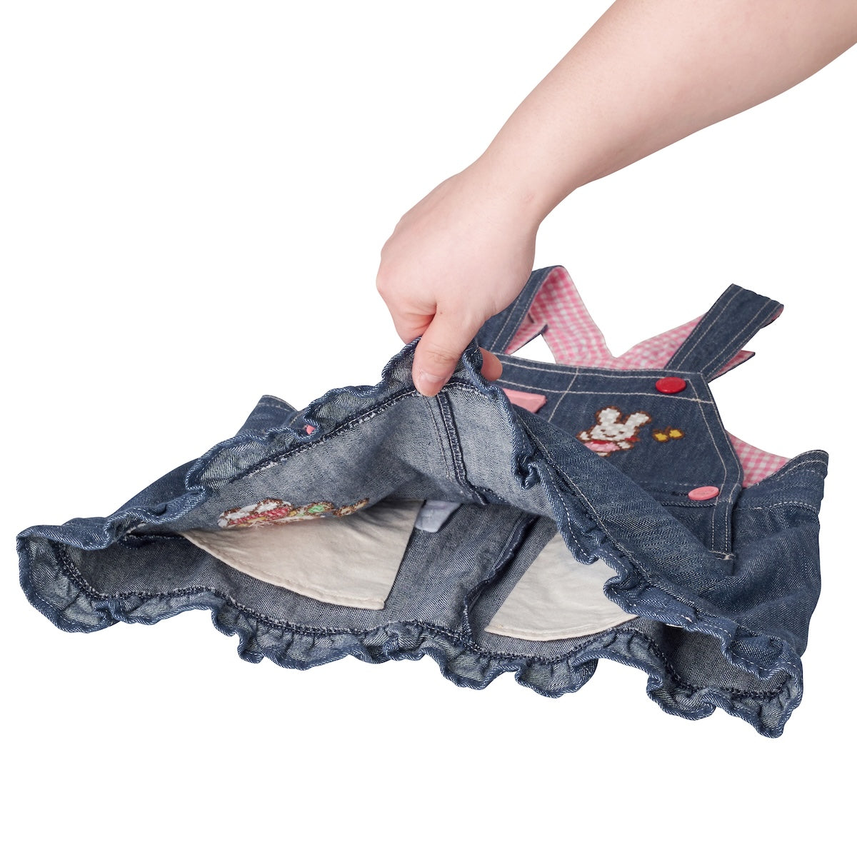 Retro Game Denim Pinafore Dress