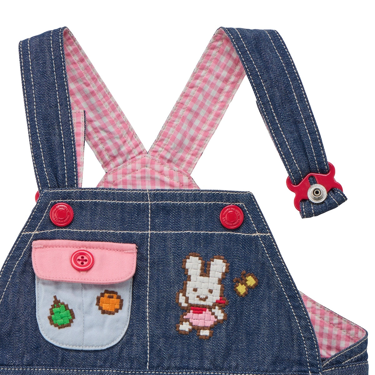 Retro Game Denim Pinafore Dress