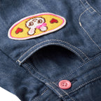 Retro Game Denim Pinafore Dress
