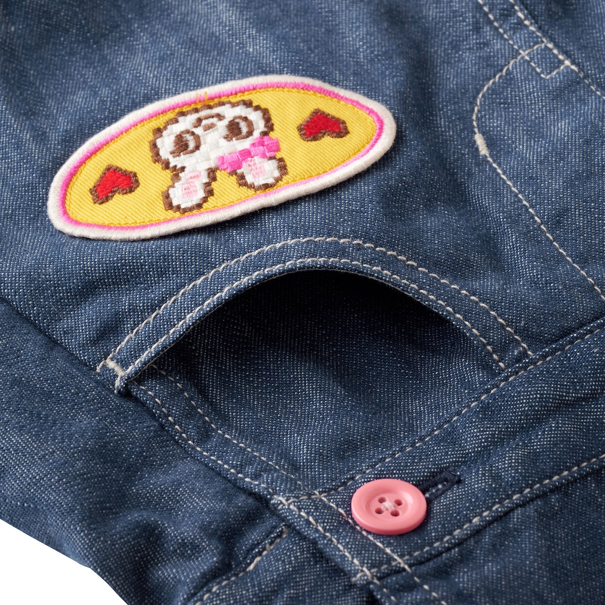 Retro Game Denim Pinafore Dress