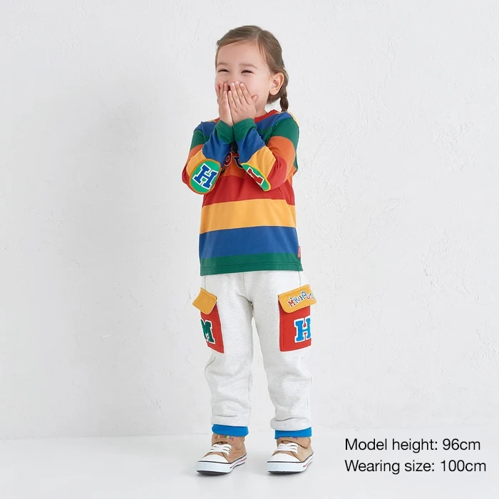 MIKI HOUSE Logo Colourful Pocket Joggers