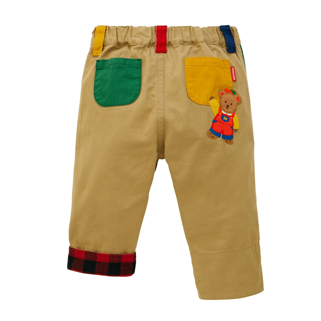 Friendly Animal Motif Trousers with Embroidery