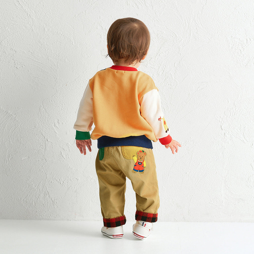 Friendly Animal Motif Trousers with Embroidery